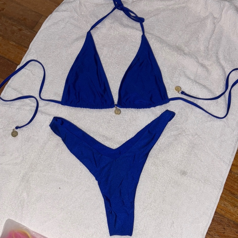 KuLani Kinis Vibrant Blue Bikini Set; XL